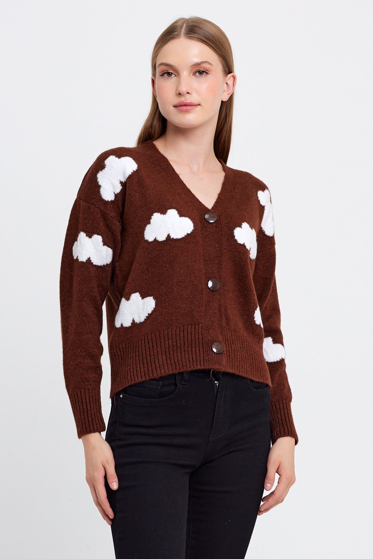 Cloud Knit Cardigan Cropped - Cute Collection