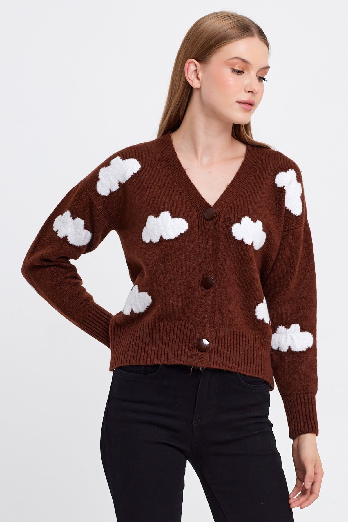 Cloud Knit Cardigan Cropped - Cute Collection