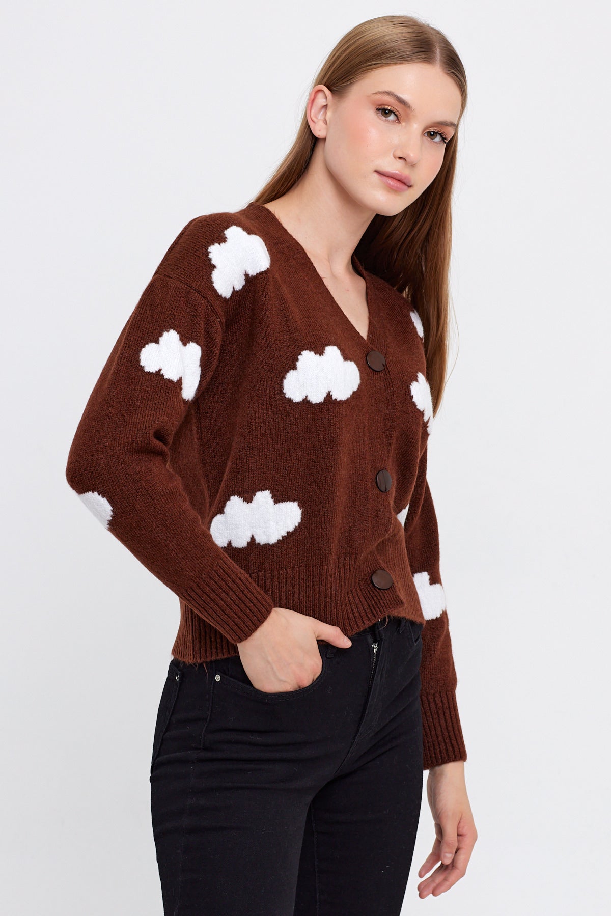 Cloud Knit Cardigan Cropped - Cute Collection