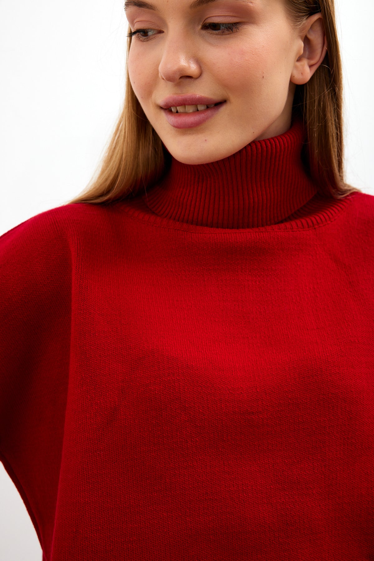 Oversized Solid Color Turtleneck Sweater - SKU: 1079