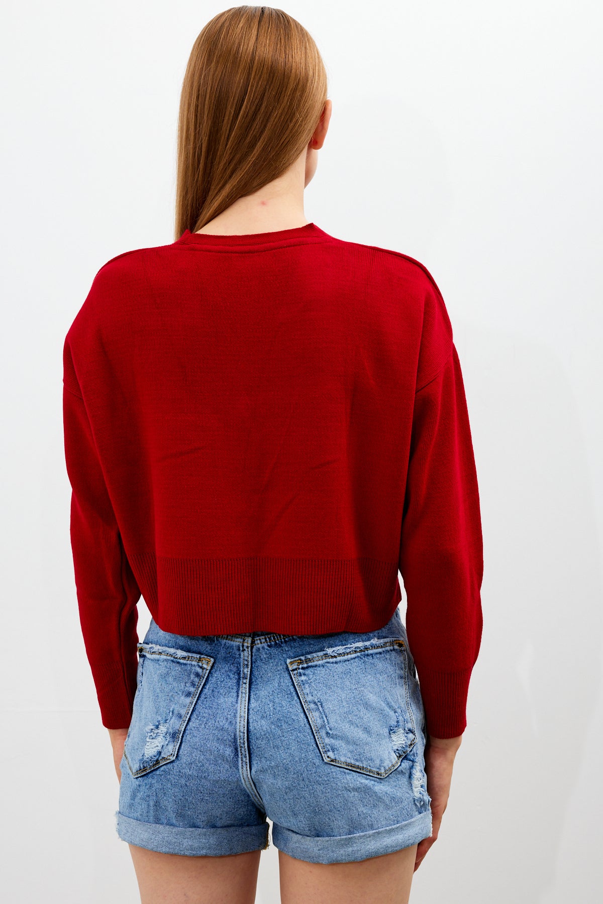 Cropped Solid Color Cardigan 3 Button - SKU: 1135