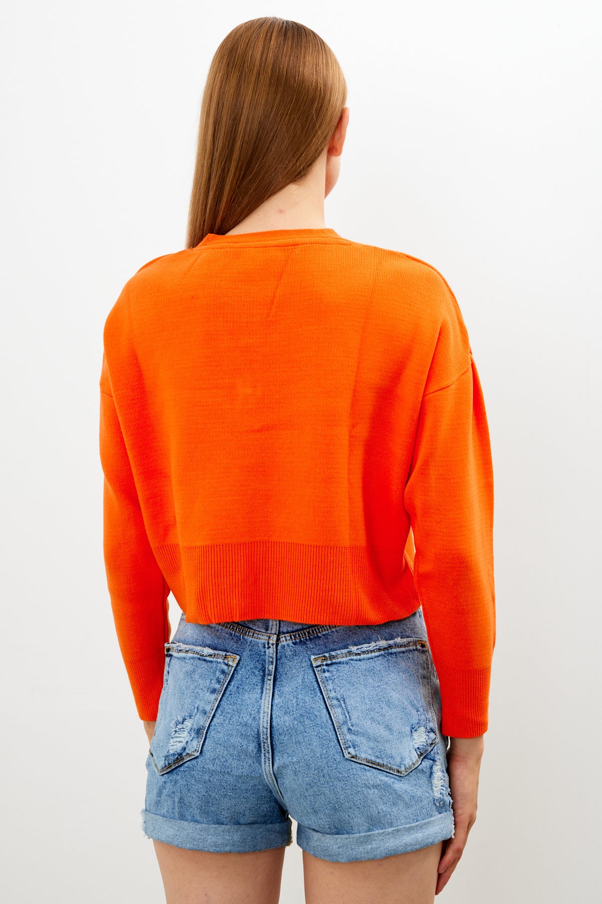 Cropped Solid Color Cardigan 3 Button - SKU: 1135