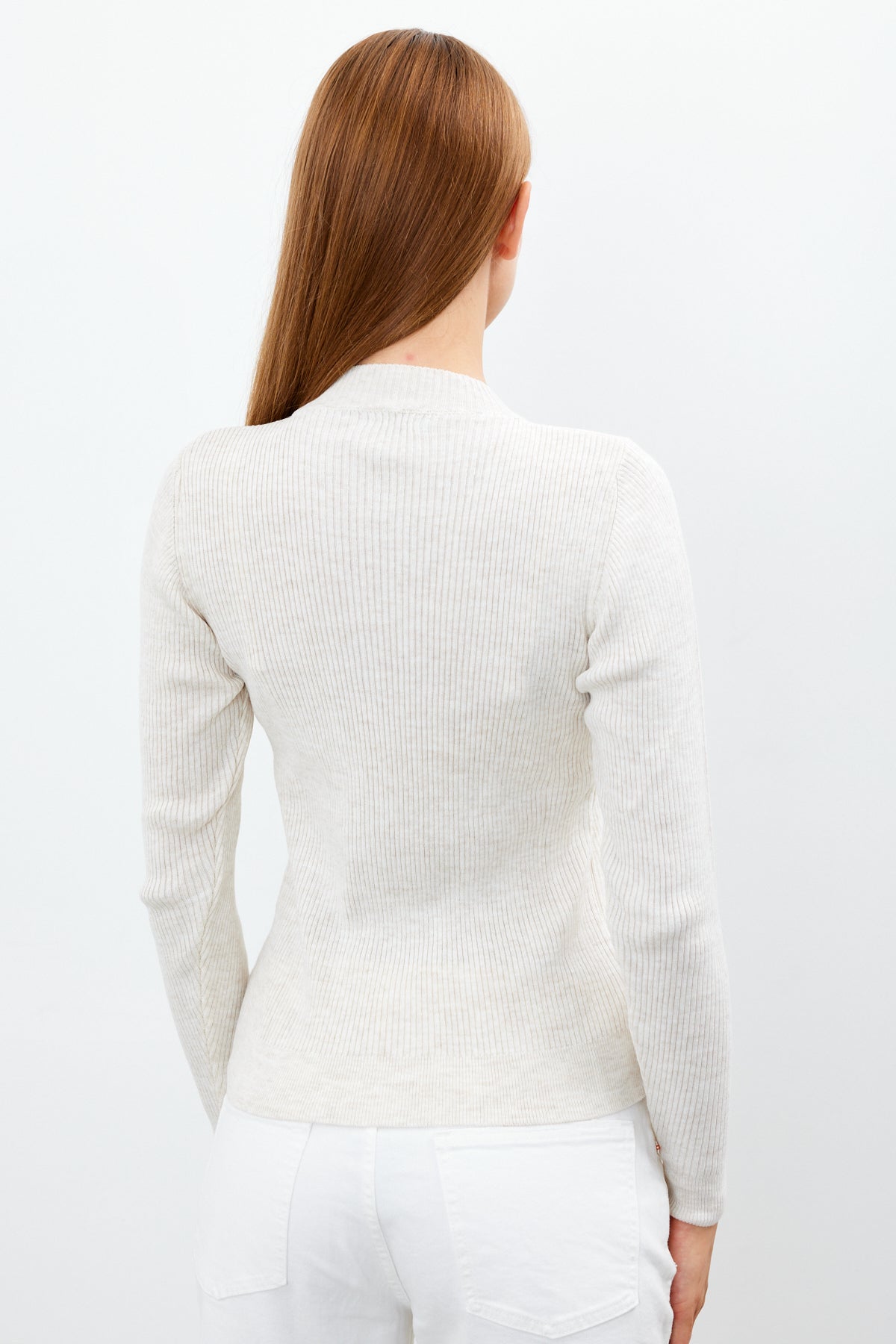 Crewneck Knit Sweater Knit Top Solid Color - SKU: 1287