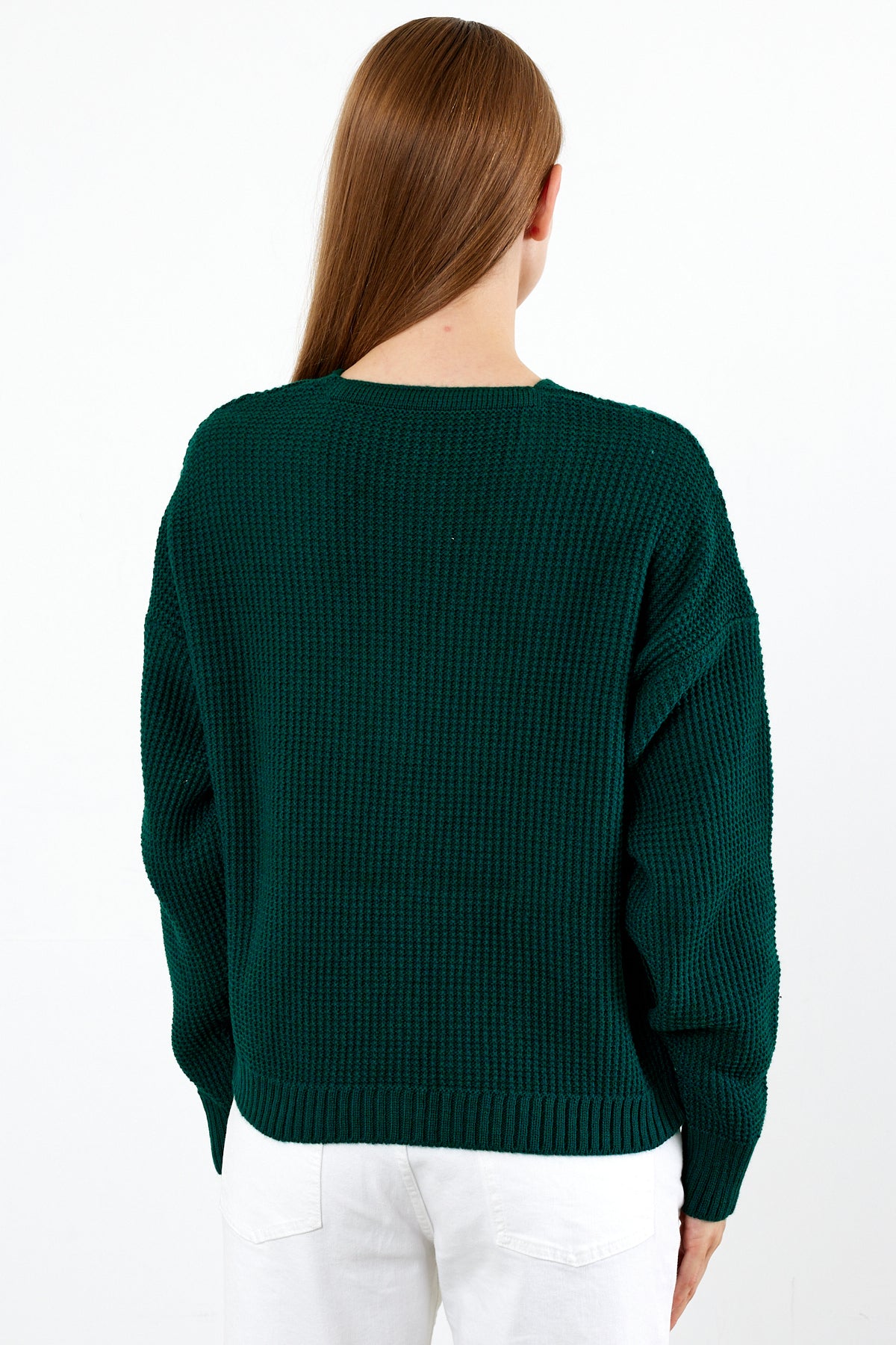 Short Knit Cardigan Flower Embroidery Detailed - SKU: 3840