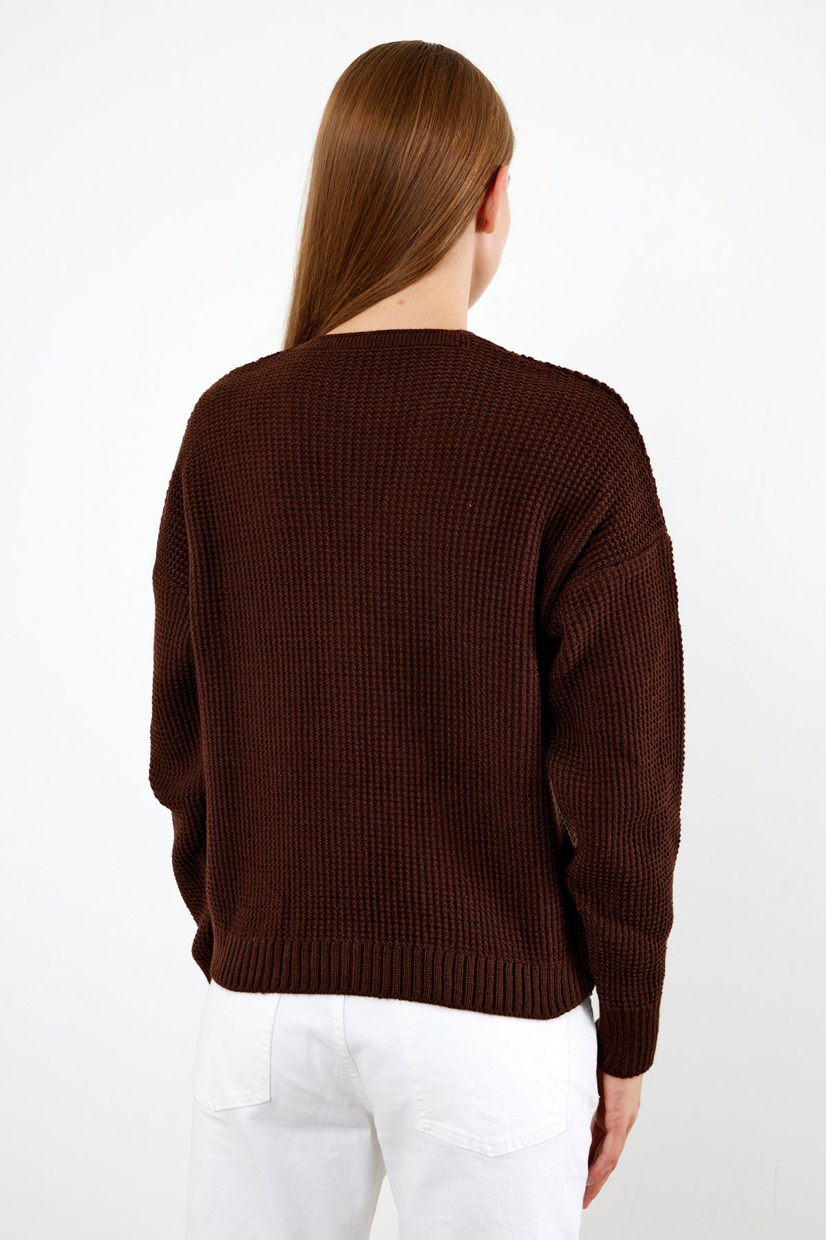 Short Knit Cardigan Flower Embroidery Detailed - SKU: 3840