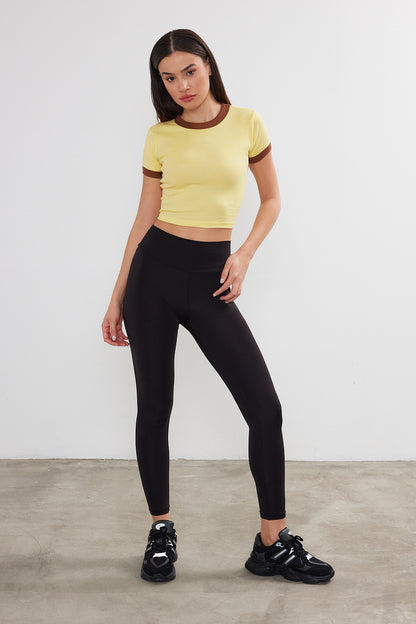 Blank Crop Top Two Tone Cotton Crop Top (S-M-L / 2-2-2) 6 PIECES