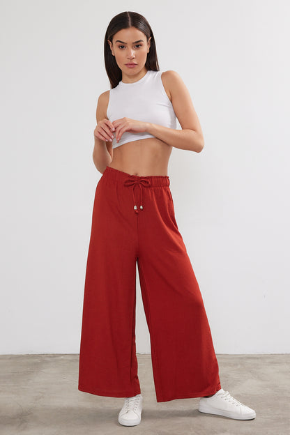 Womens Wide Leg Crepe Palazzo Pant Comfy Palazzo Pant (6 Pieces)