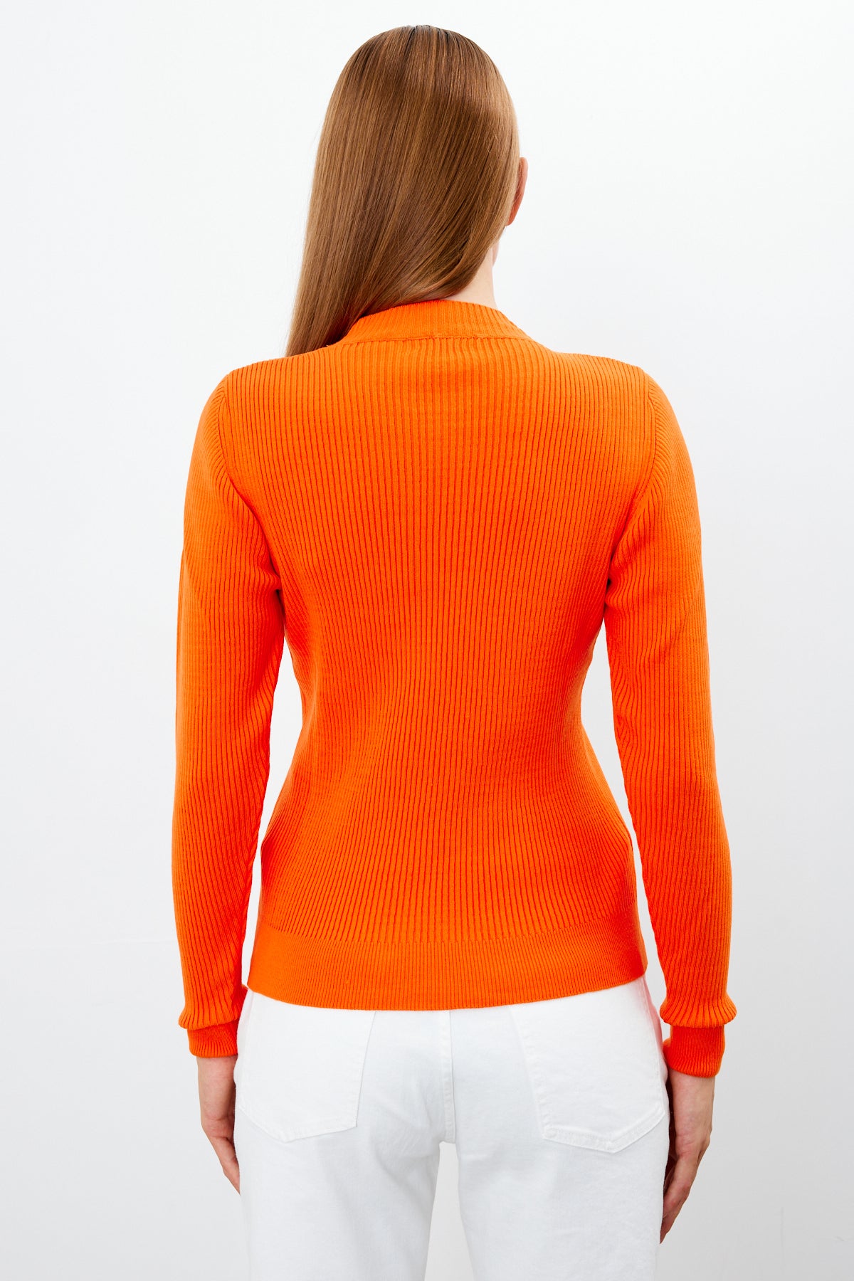 Crewneck Knit Sweater Knit Top Solid Color - SKU: 1287