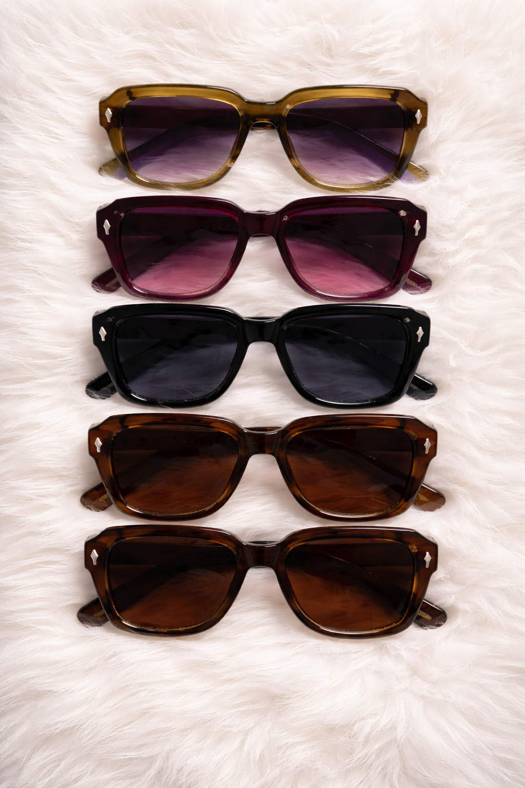 Women's Retro Square Sunglasses V5652AG – 12-Piece Pack