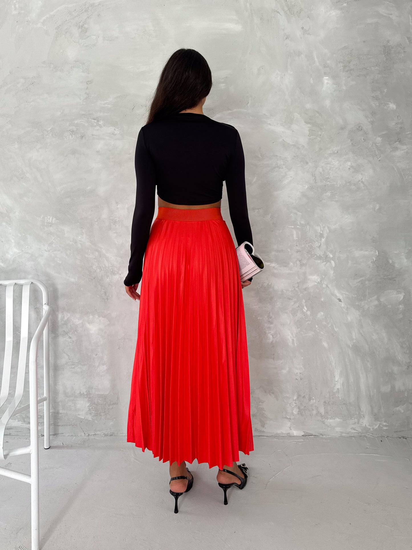 Women's Pleated Skirt Long Solid Color Skirt Modest Skirt SKU: 2375