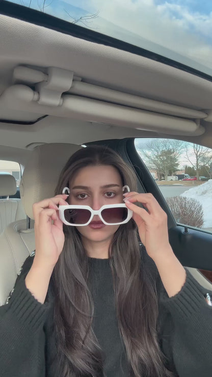 Women's Oversized Side Plaid Sunglasses 12 Pack V5472AG