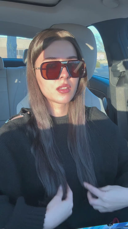 Women's Oversized Aviator Sunglasses  V5492E – 12-Piece Pack