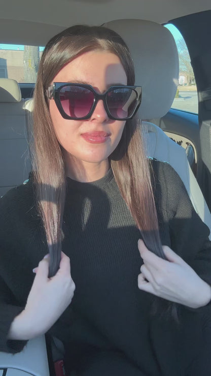 Women's Oversized Square Sunglasses V5233AG – 12-Piece Pack